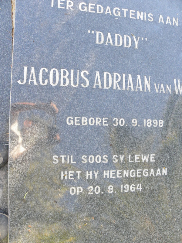 WYK Jacobus Adriaan, van 1898-1964