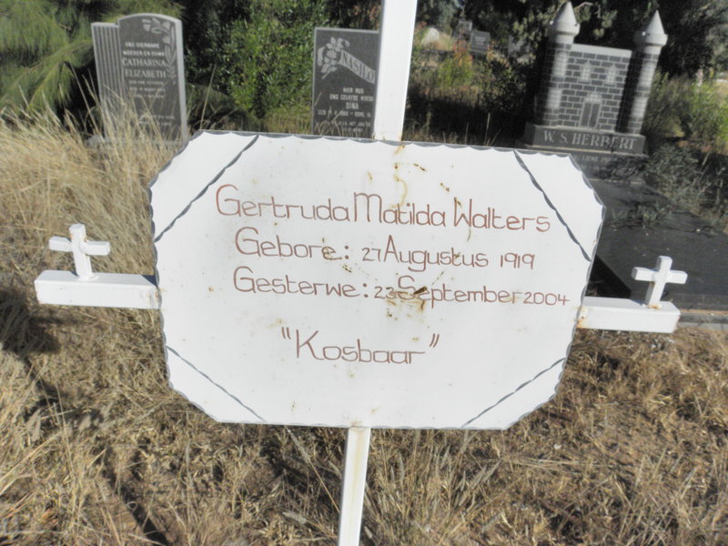 WALTERS Gertruda Matilda 1919-2004