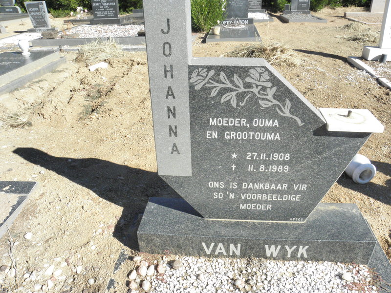 WYK Johanna, van 1908-1989