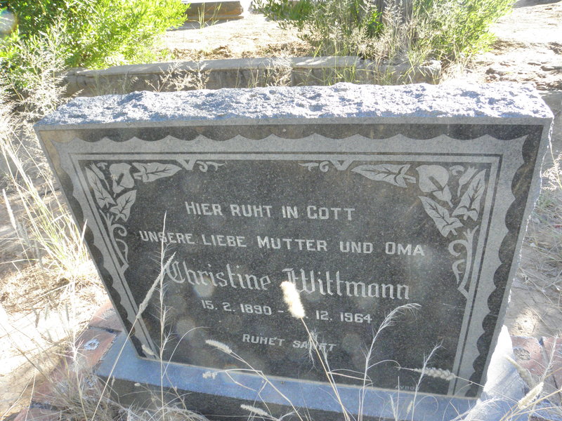 WITTMANN Christine 1890-1964