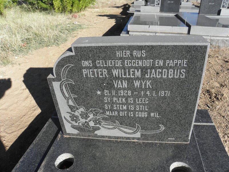 WYK Pieter Willem Jacobus, van 1928-1971