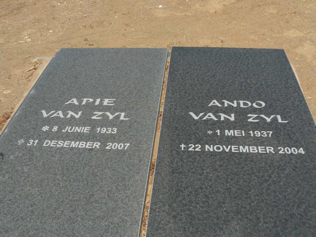 ZYL  Apie, van 1933-2007 :: VAN ZYL Ando 1937-2004
