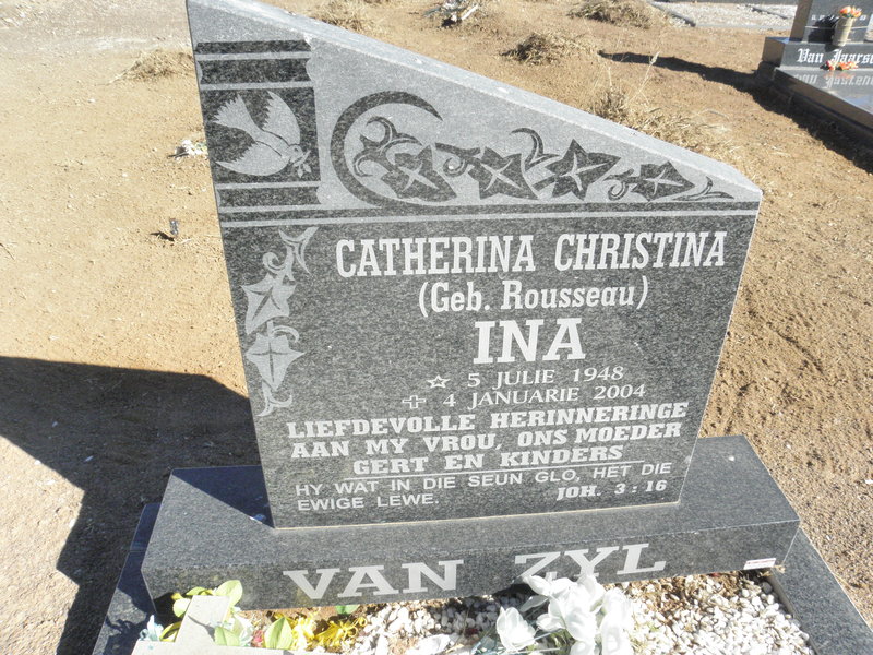 ZYL Catherina Christina, van geb ROUSSEAU 1948-2004