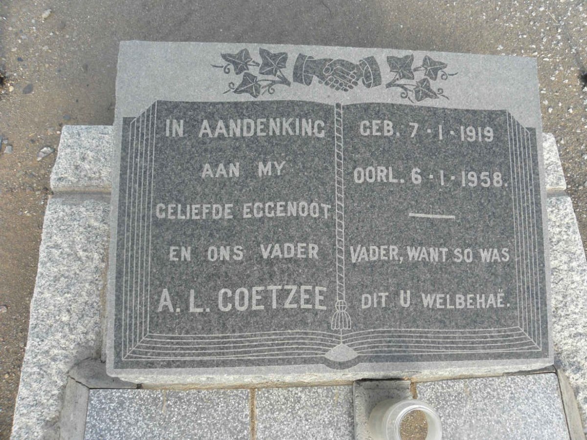 COETZEE A.L. 1919-1958