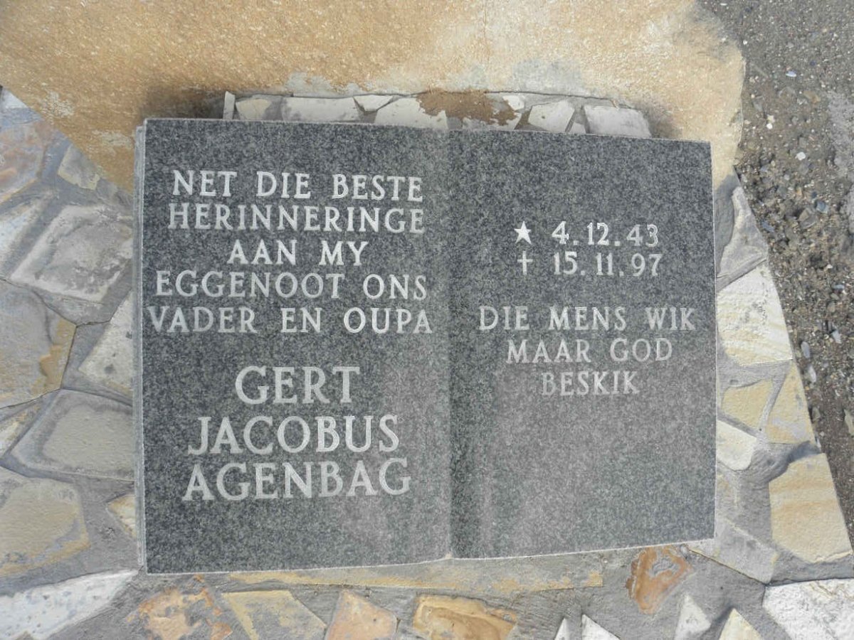 AGENBAG Gert Jacobus 1943-1997