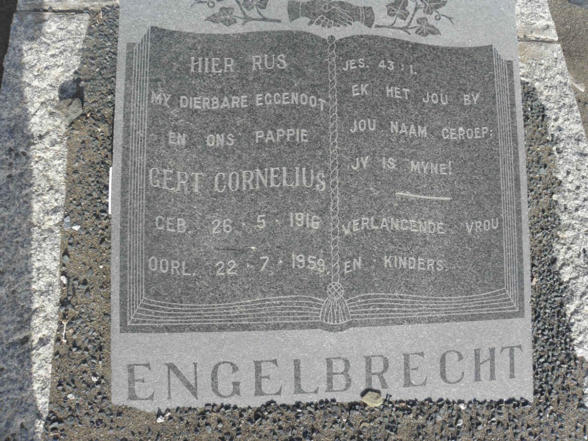 ENGELBRECHT Gert Cornelius 1916-1959