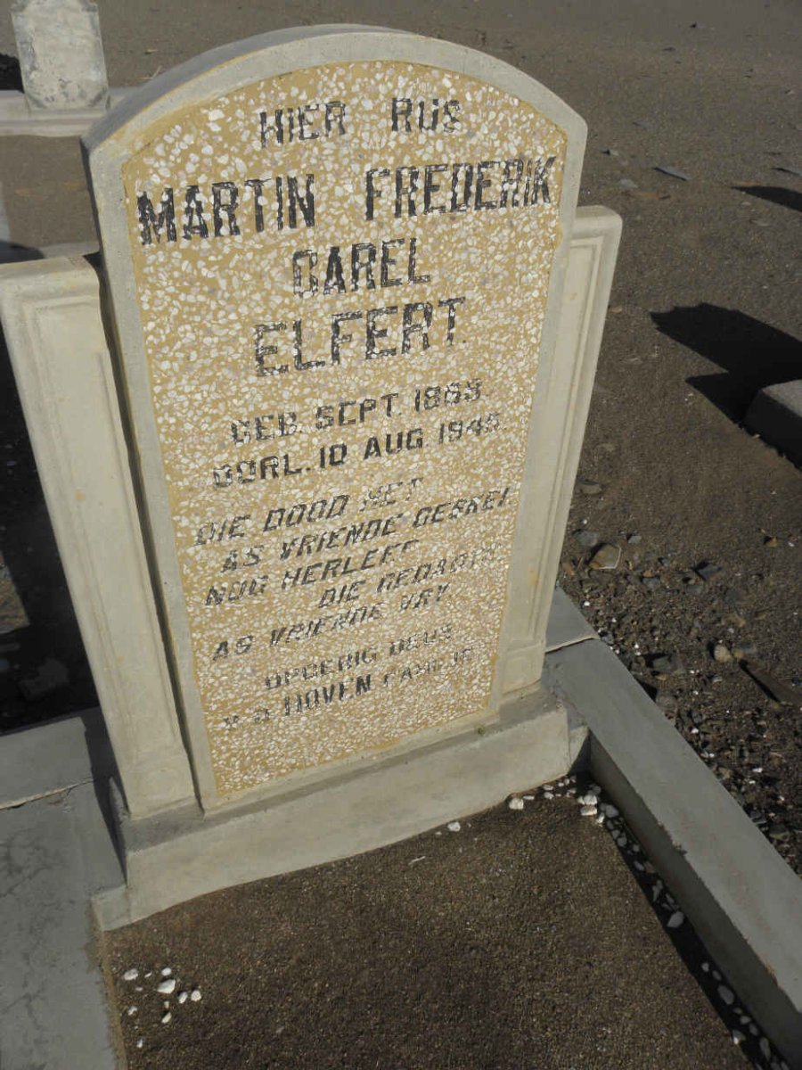 ELFERT Martin Frederik Carel 1885-1945