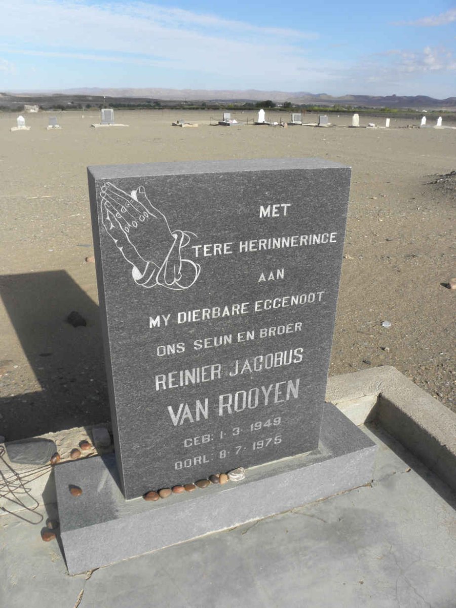 ROOYEN Reinier Jacobus, van 1949-1975