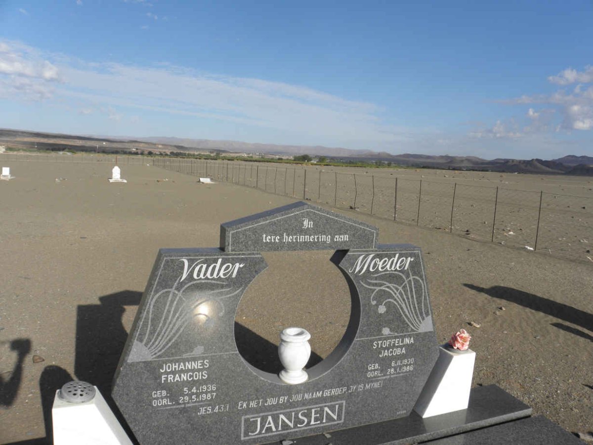 JANSEN Johannes Francois 1936-1987 &amp; Stoffelina Jacoba -1946