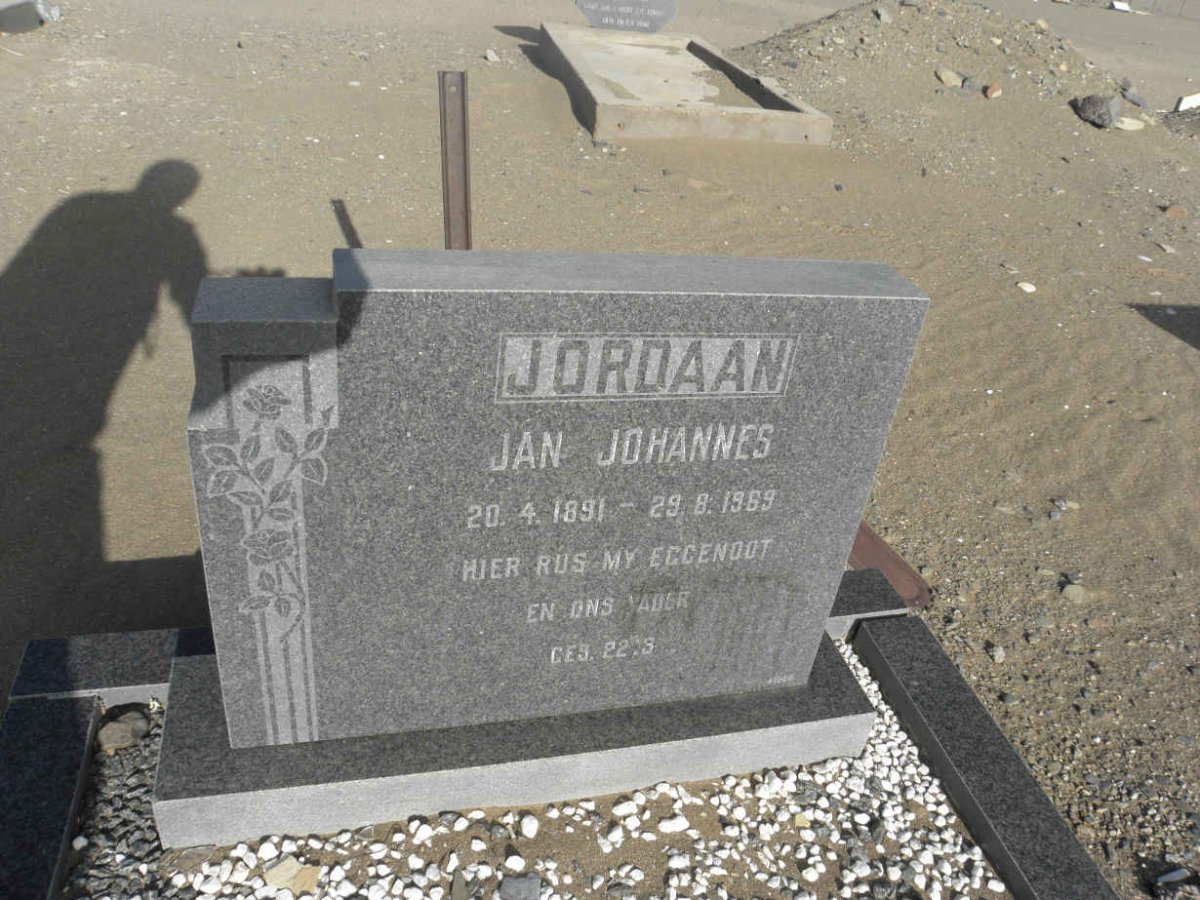 JORDAAN Jan Johannes 1891-1969