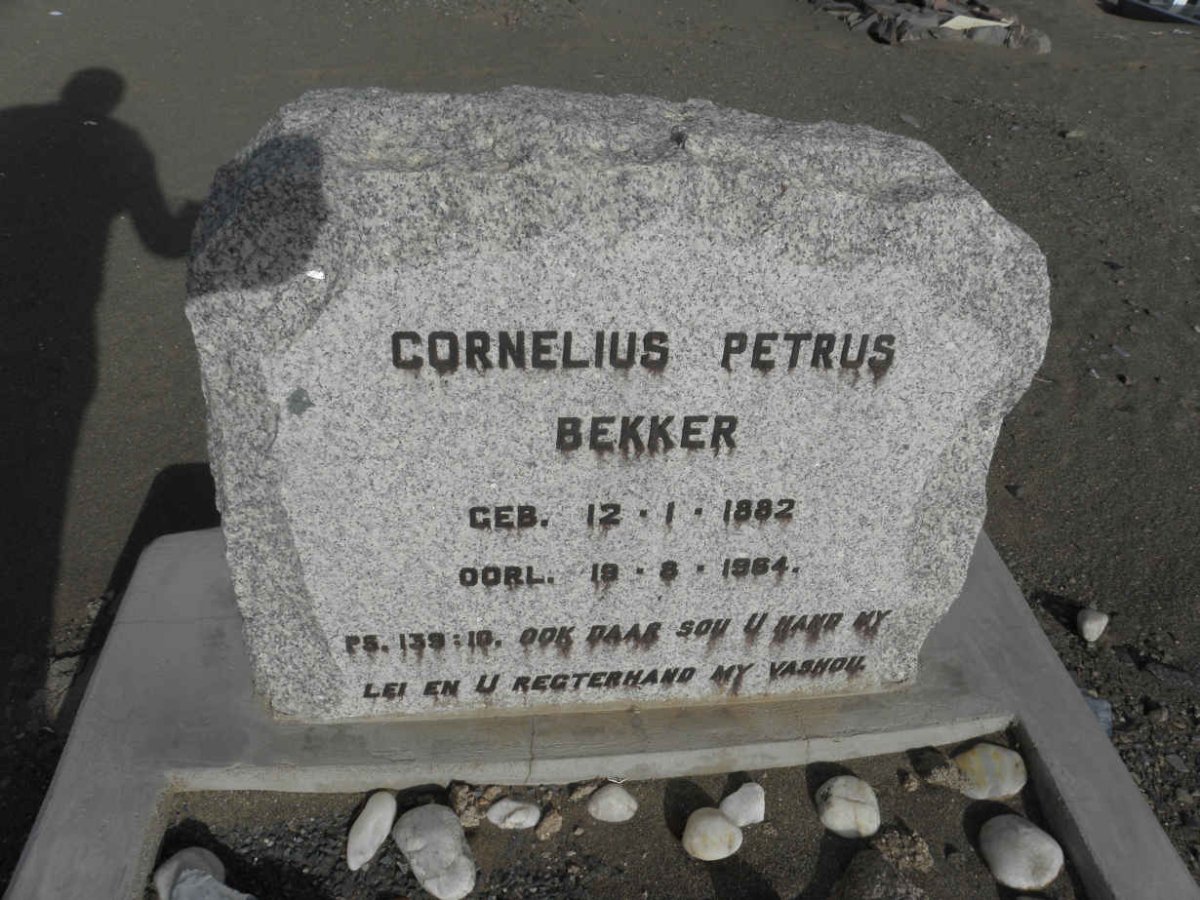 BEKKER Cornelius Petrus 1882-1964