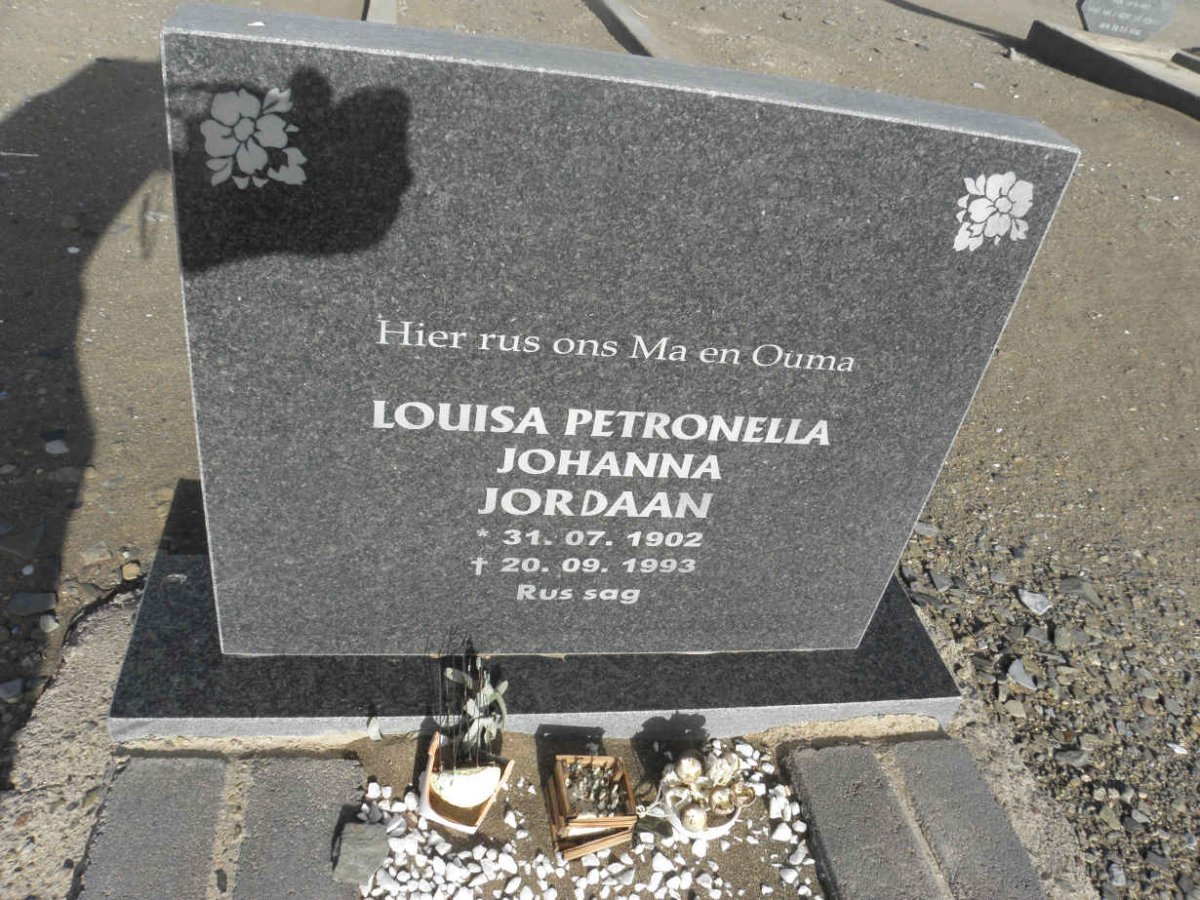 JORDAAN Louisa Petronella Johanna 1902-1993