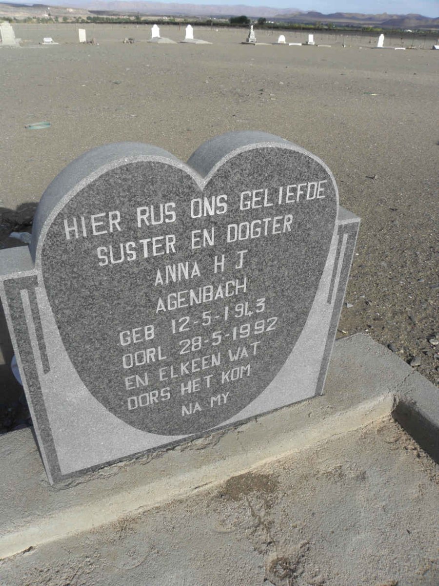 AGENBACH Anna H.J. 1943-1992