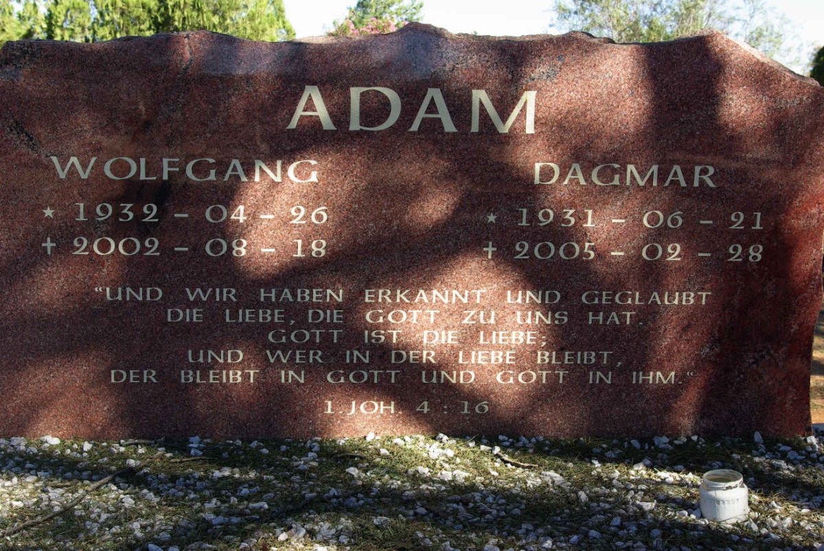 ADAM Wolfgang 1932-2002 &amp; Dagmar 1931-2005