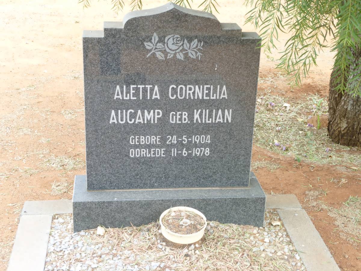 AUCAMP Aletta Cornelia nee KILIAN 1904-1978