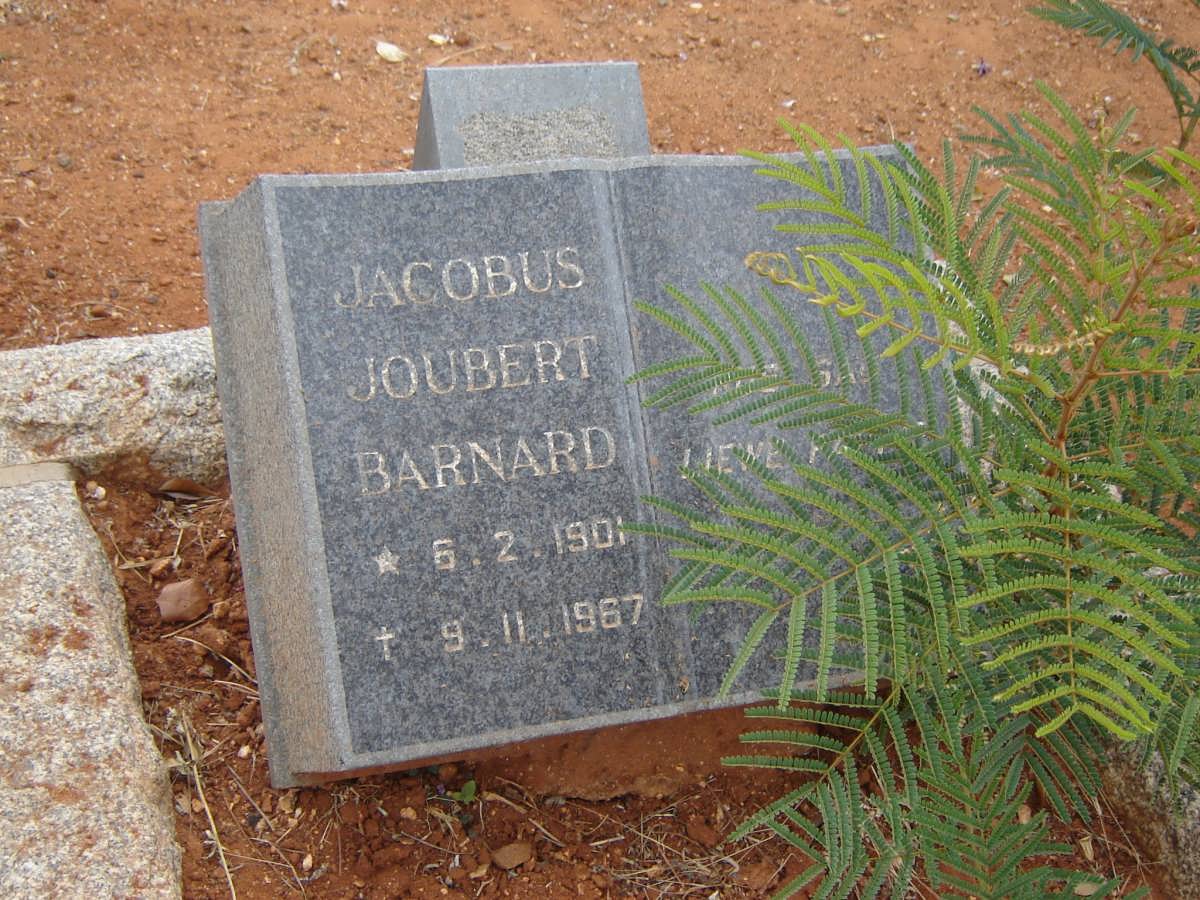 BARNARD Jacobus Joubert 1901-1967