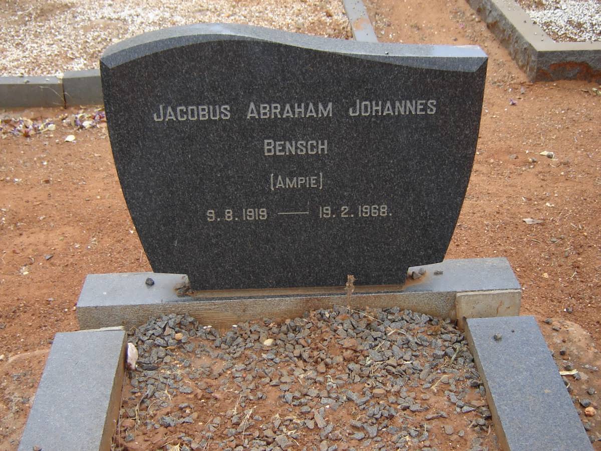 BENSCH Jacobus Abraham Johannes 1919-1968
