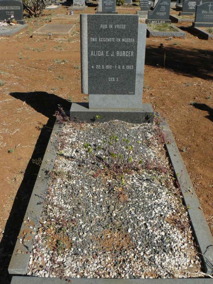 BURGER Alida E.J. 1912-1963