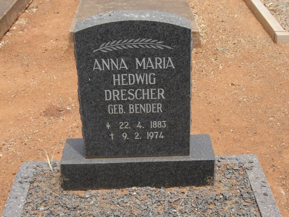 DRESCHER Anna Maria Hedwig nee BENDER 1883-1974
