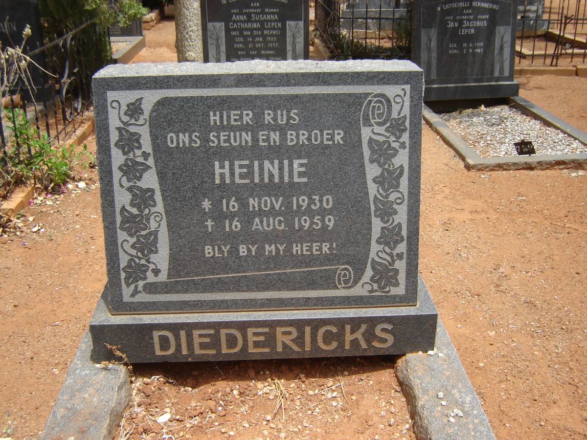DIEDERICKS Heinie 1930-1959