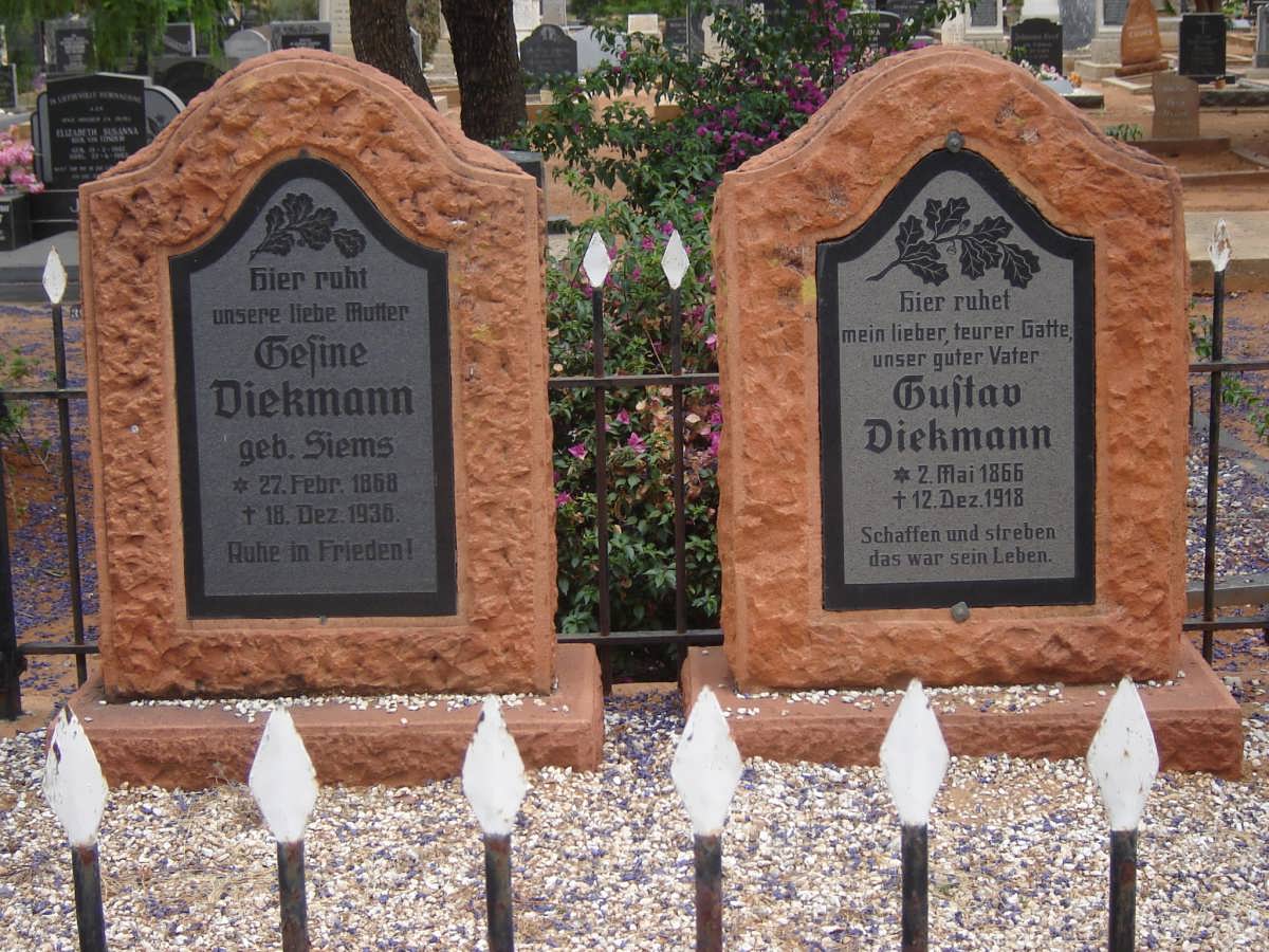 DIEKMANN Gustav 1866-1918 &amp; Gesine SIEMS 1868-1936