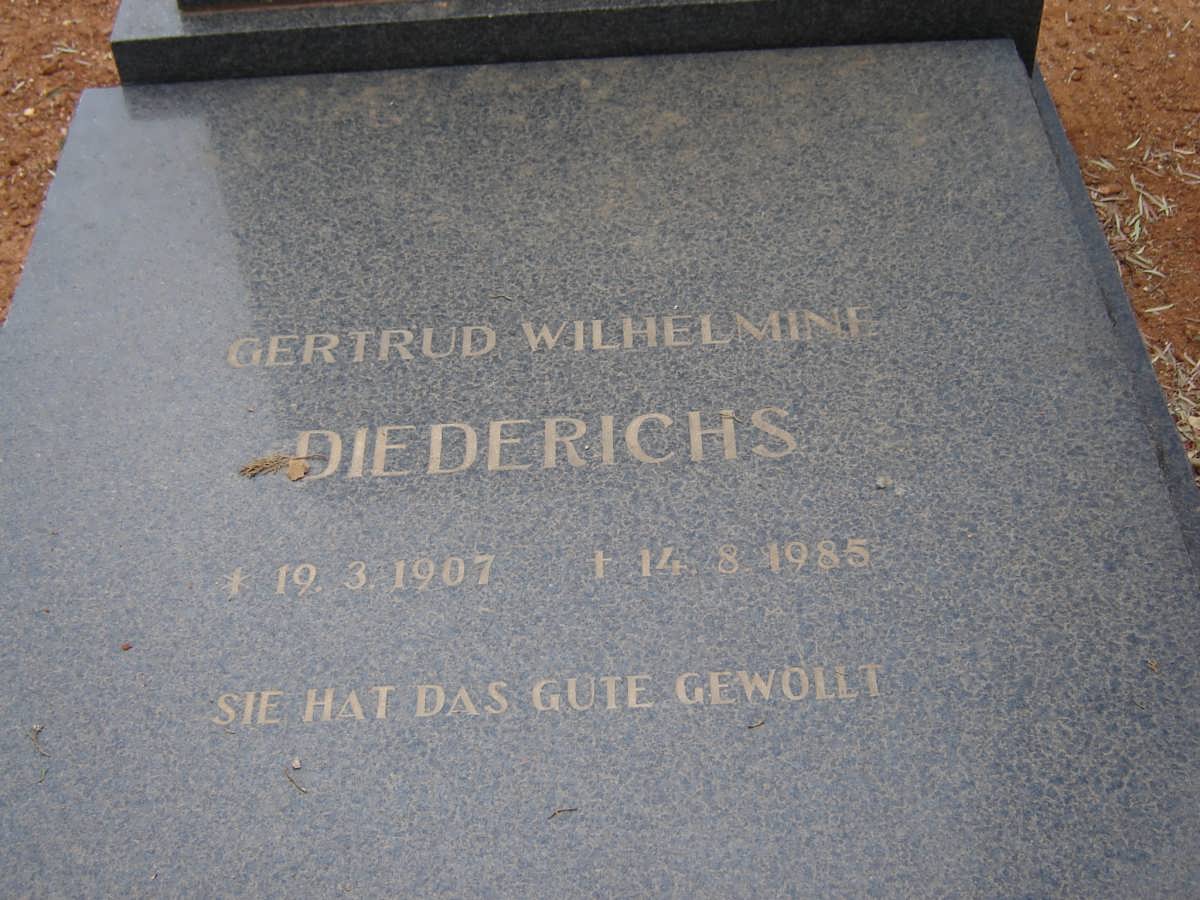 DIEDERICHS Gertrud Wilhelmine 1907-1985