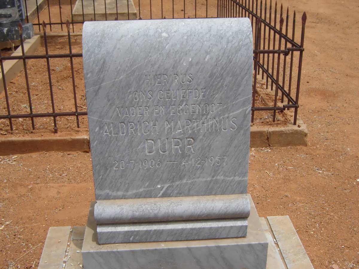 DURR Aldrich Marthinus 1906-1957