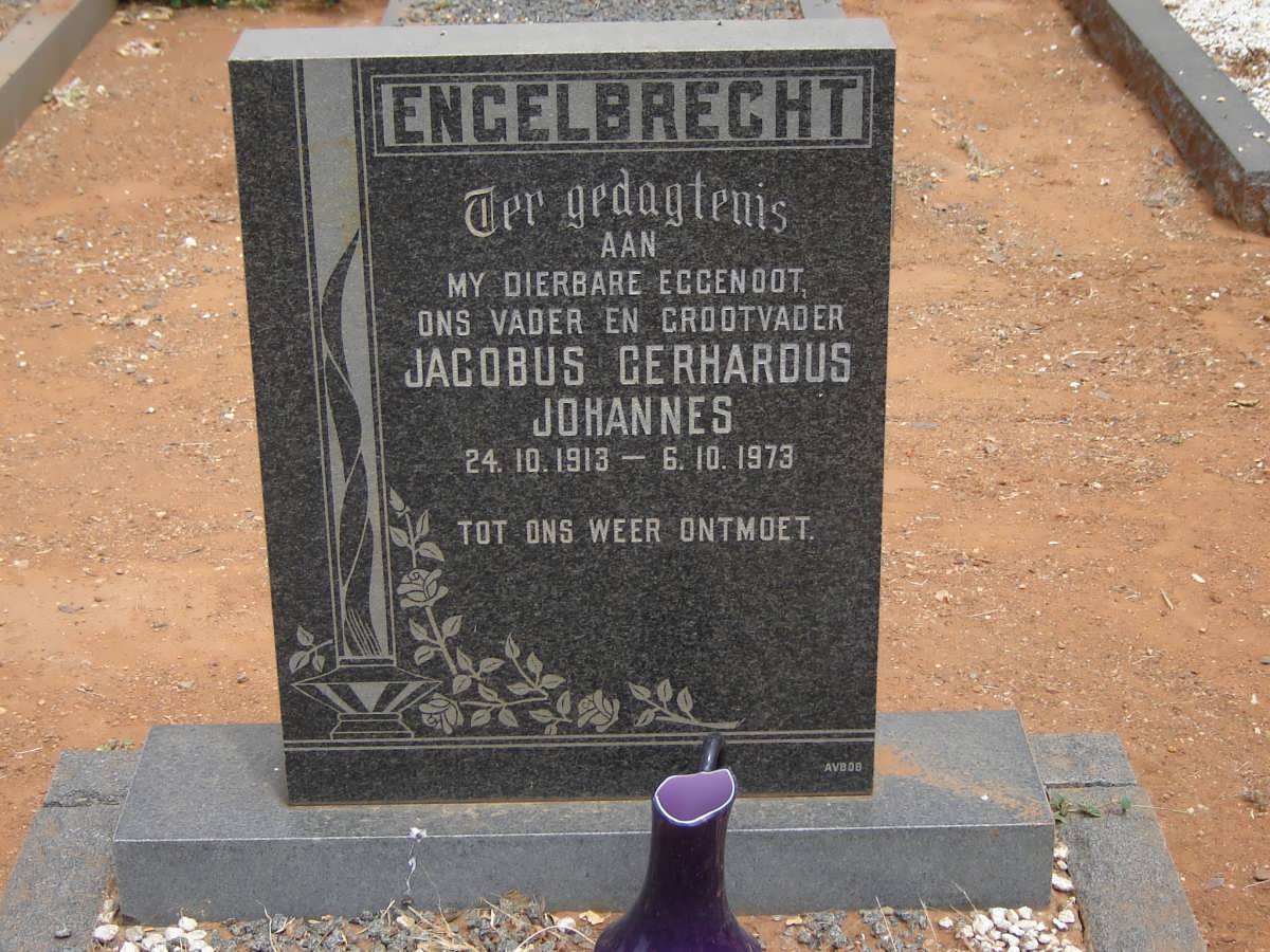 ENGELBRECHT Jacobus Gerhardus Johannes 1913-1973