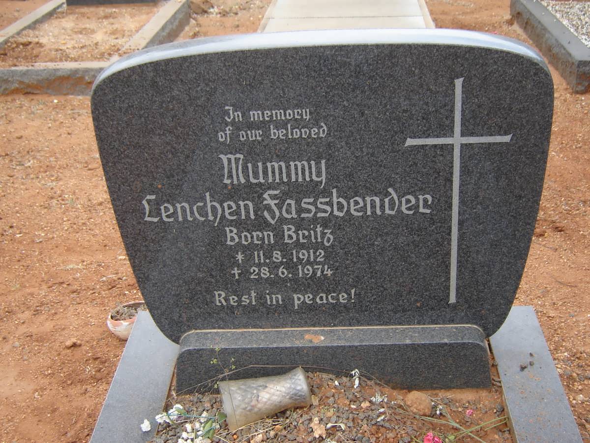FASSBENDER Lenchen nee BRITZ 1912-1974
