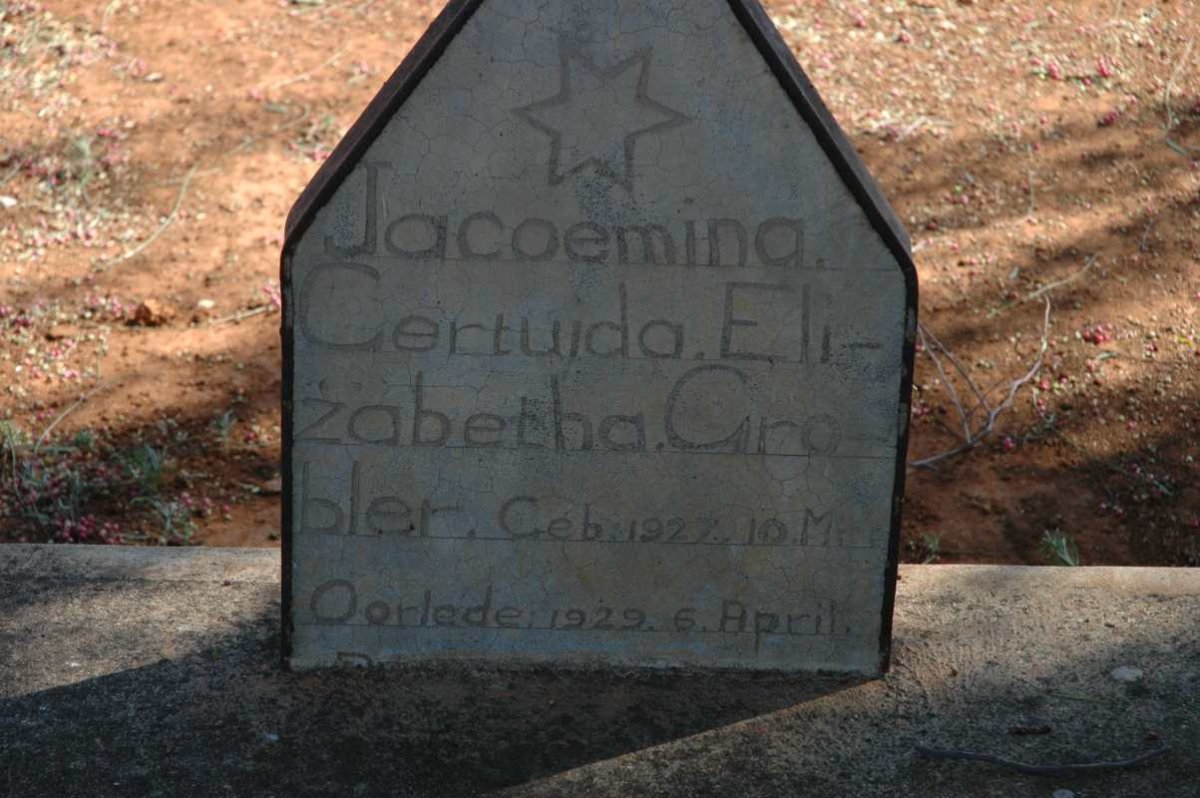 GROBLER Jacoemina Gertruida Elizabeth 1927-1929