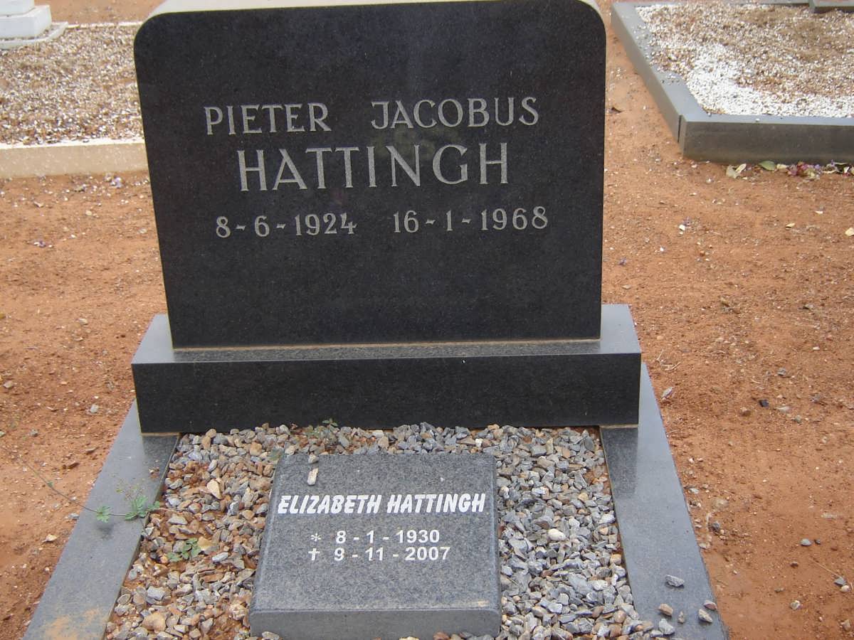 HATTINGH Pieter Jacobus 1924-1968 &amp; Elizabeth 1930-2007
