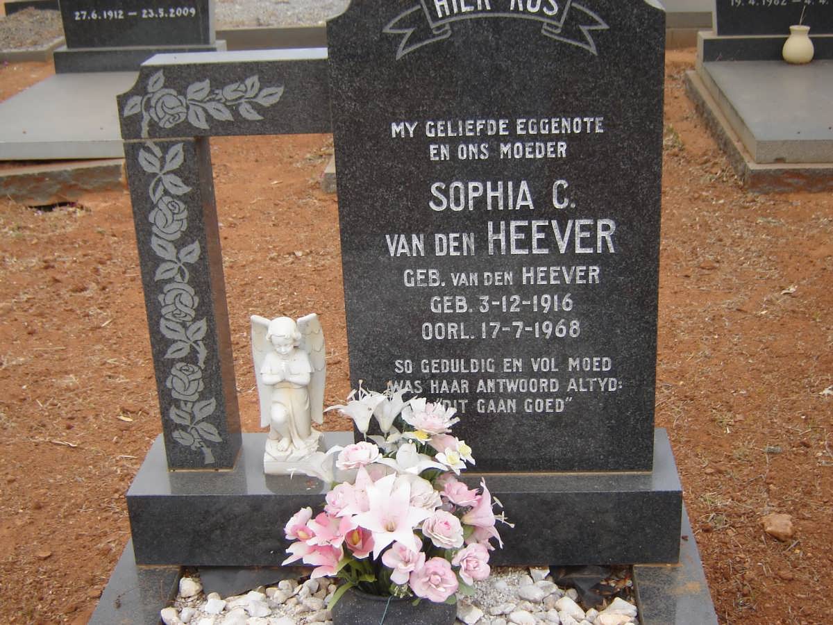 HEEVER Sophia C., van den nee VAN DEN HEEVER 1916-1968
