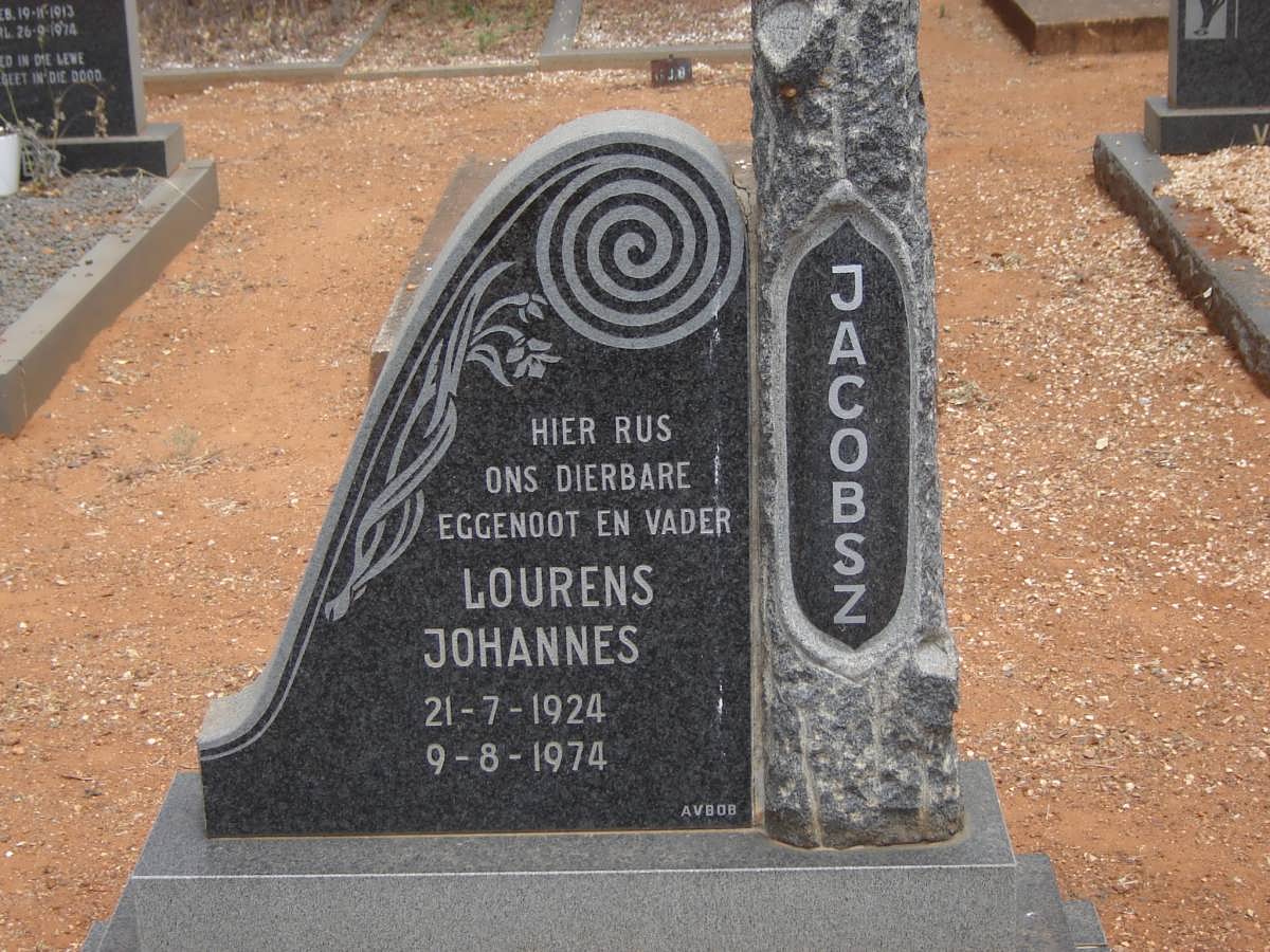 JACOBSZ Lourens Johannes 1924-1974