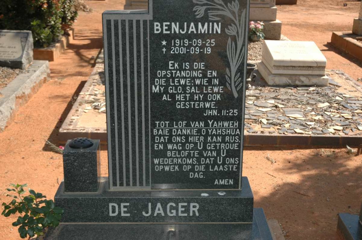 JAGER Benjamin, de 1919-2001