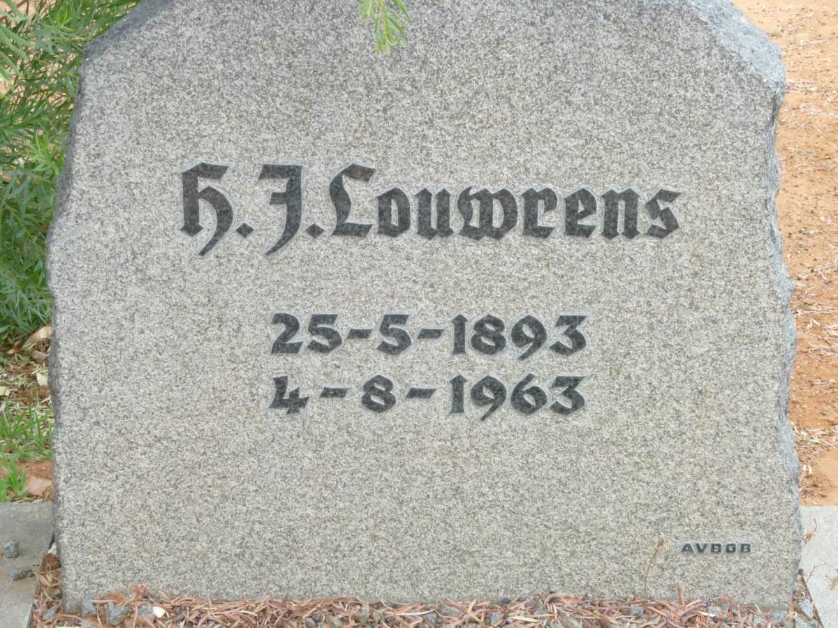 LOUWRENS H.F. 1893-1963