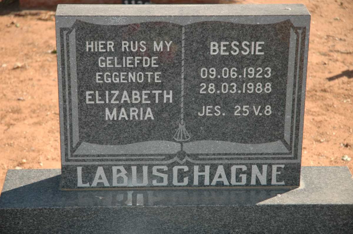 LABUSCHAGNE Elizabeth Maria 1923-1988