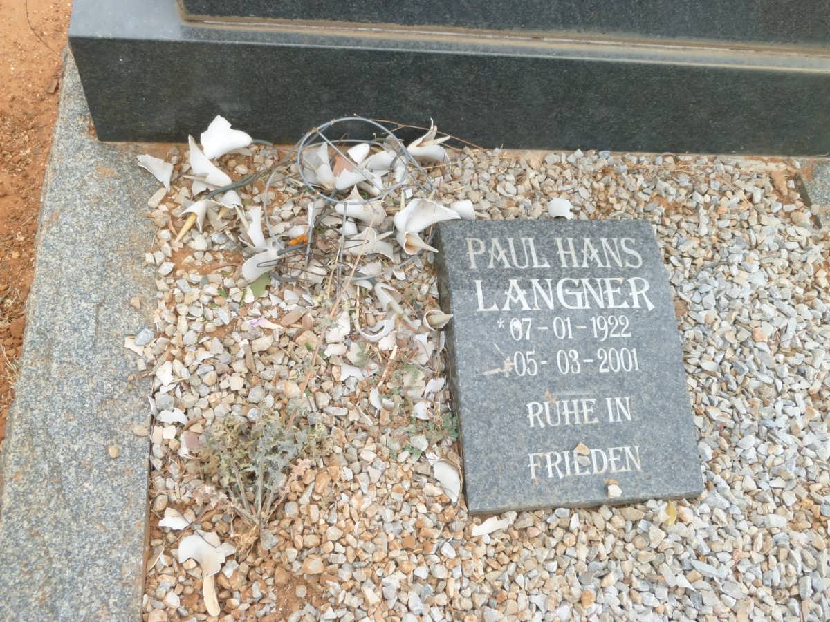LANGNER Paul Hans 1922-2001