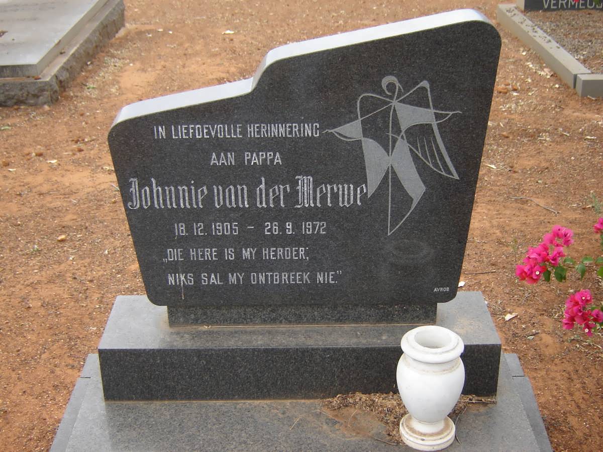MERWE Johnnie, van der 1905-1972