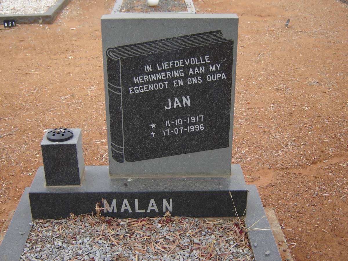 MALAN Jan 1917-1996