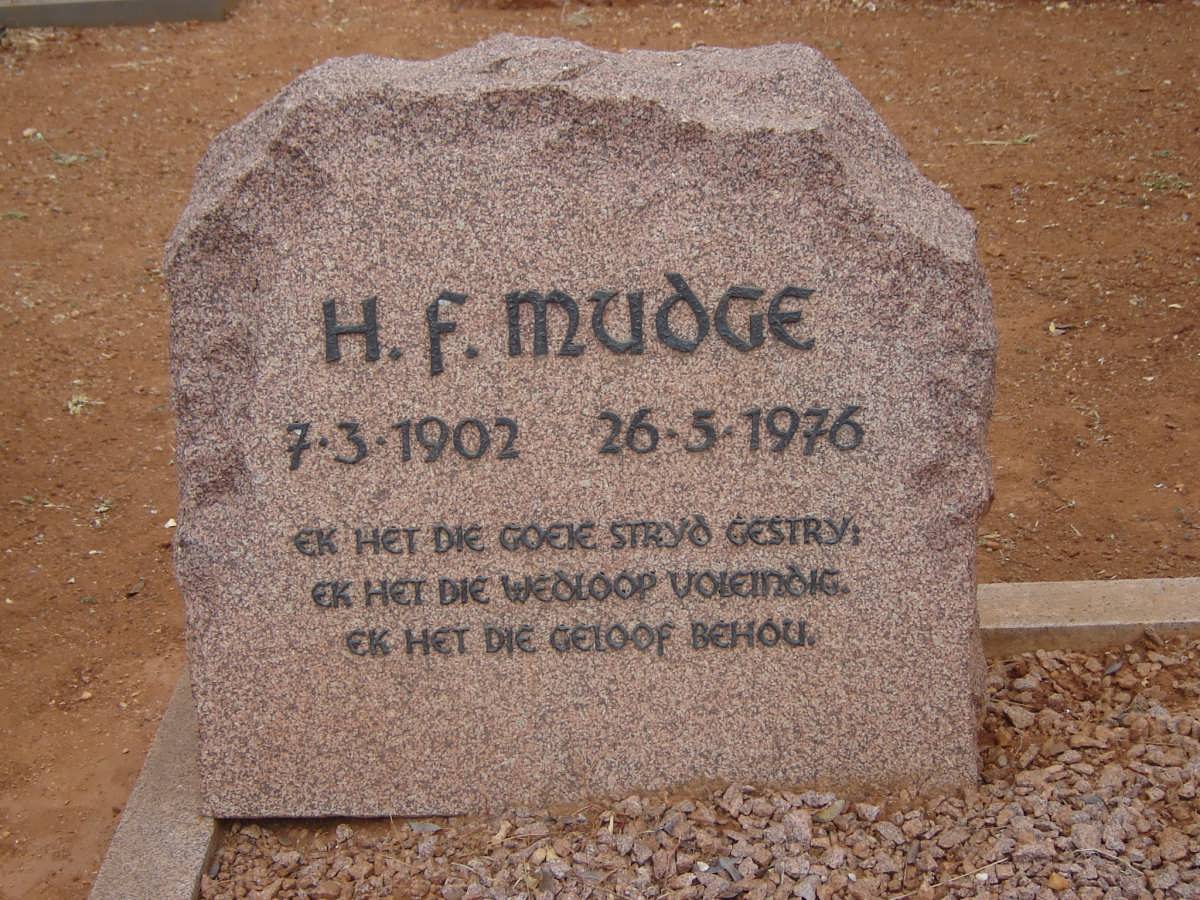 MUDGE H.F. 1902-1976