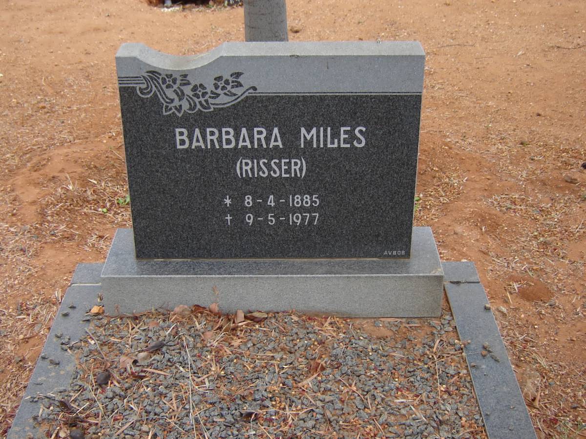 MILES Barbara nee RISSER 1885-1977