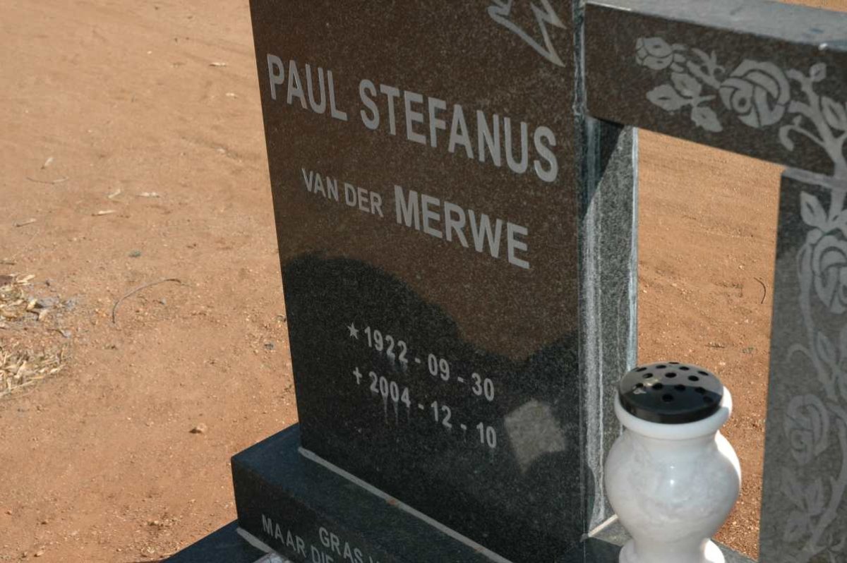 MERWE Paul Stefanus, van der 1922-2004