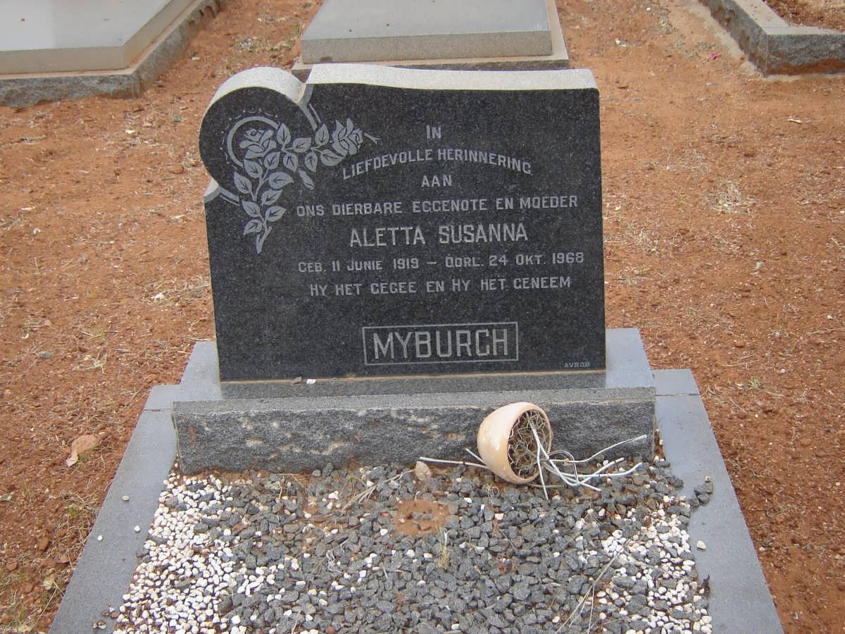 MYBURGH Aletta Susanna 1919-1968