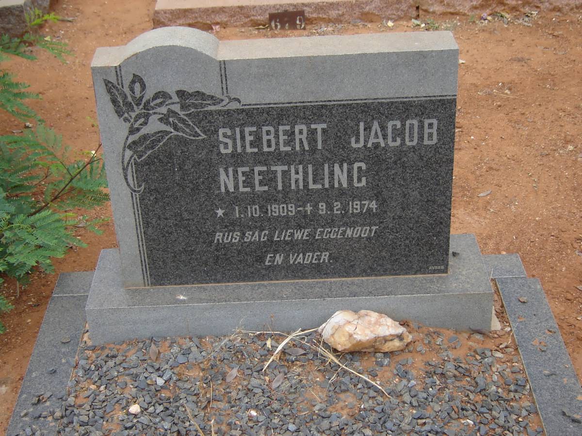 NEETHLING Siebert Jacob 1909-1974