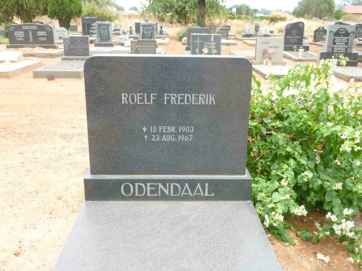 ODENDAAL Roelf Frederik 1903-1967