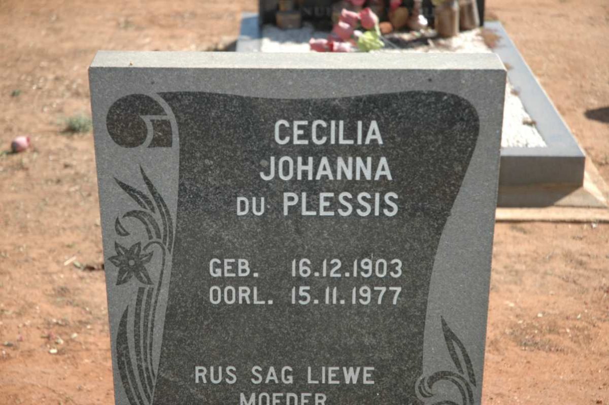 PLESSIS Cecilia Johanna, du 1903-1977