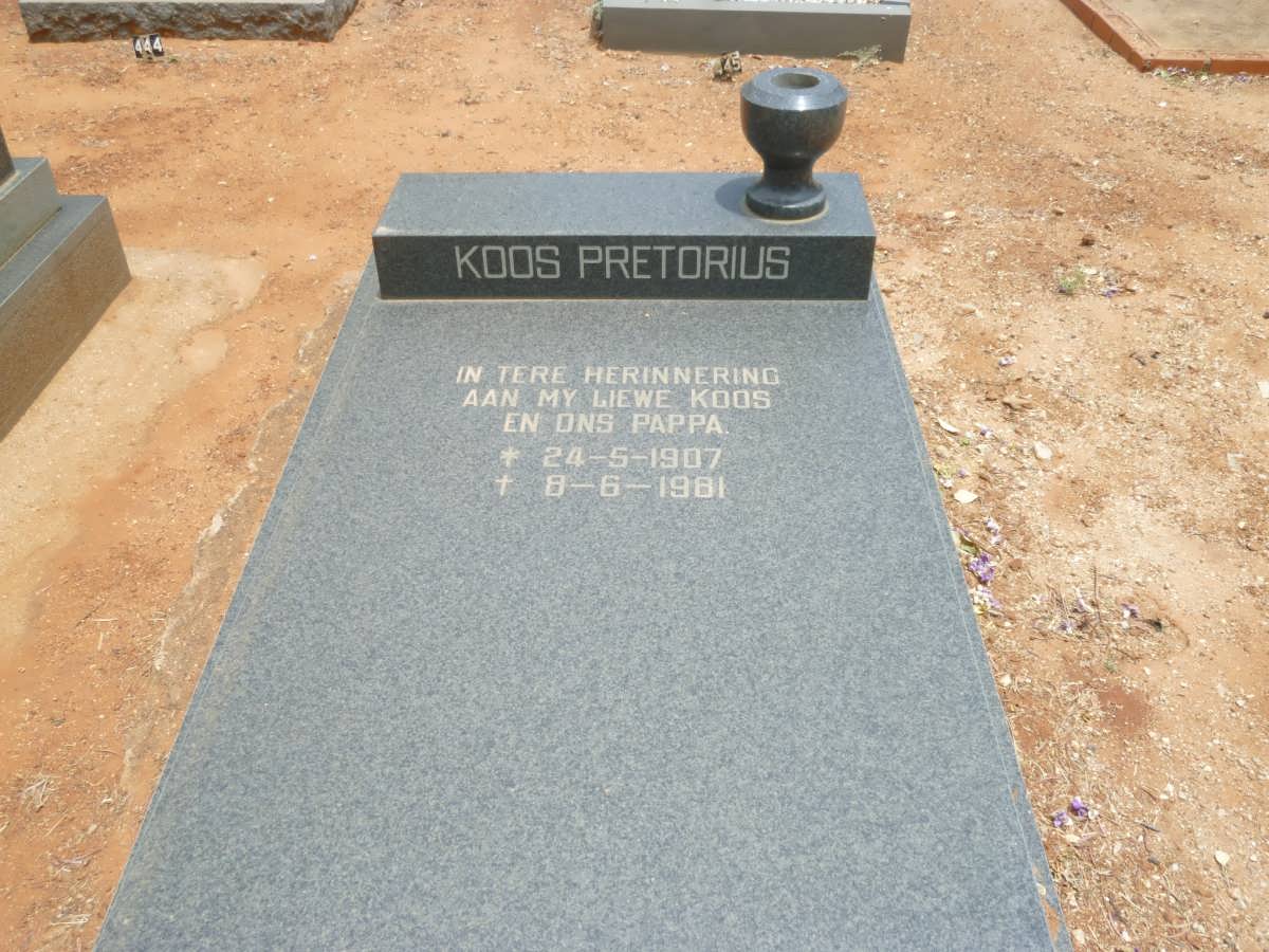 PRETORIUS Koos 1907-1981