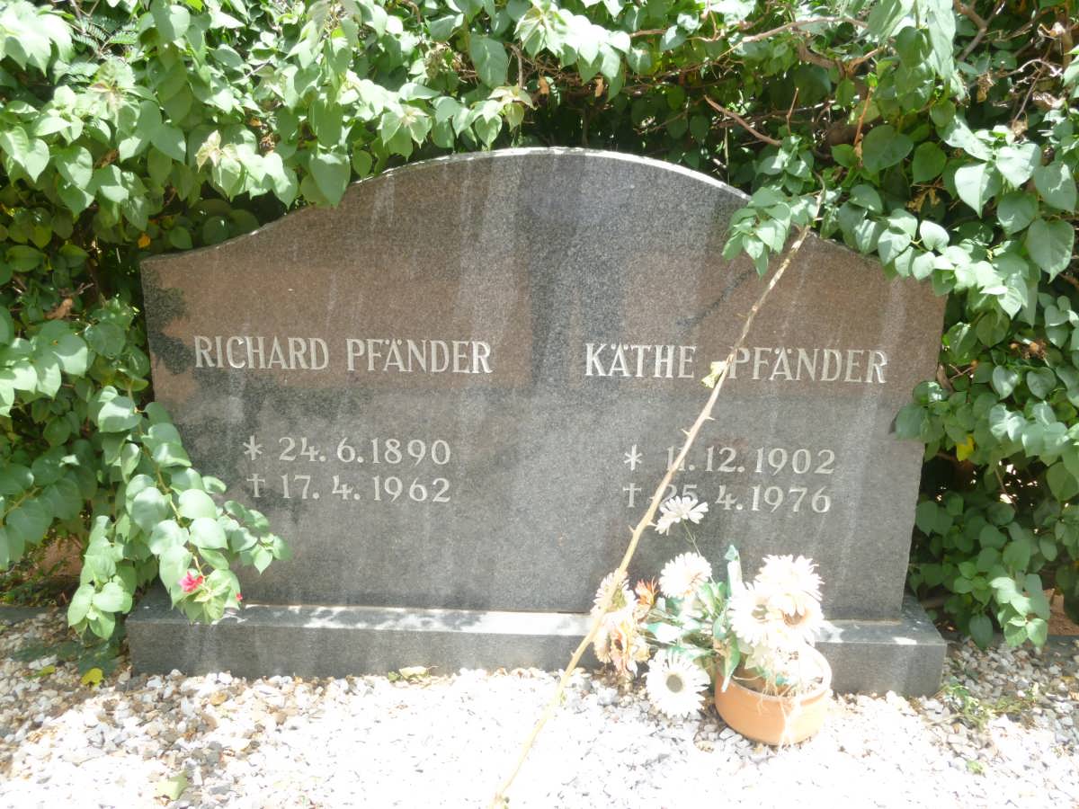 PFÄNDER Richard 1890-1962 &amp; Käthe 1902-1976