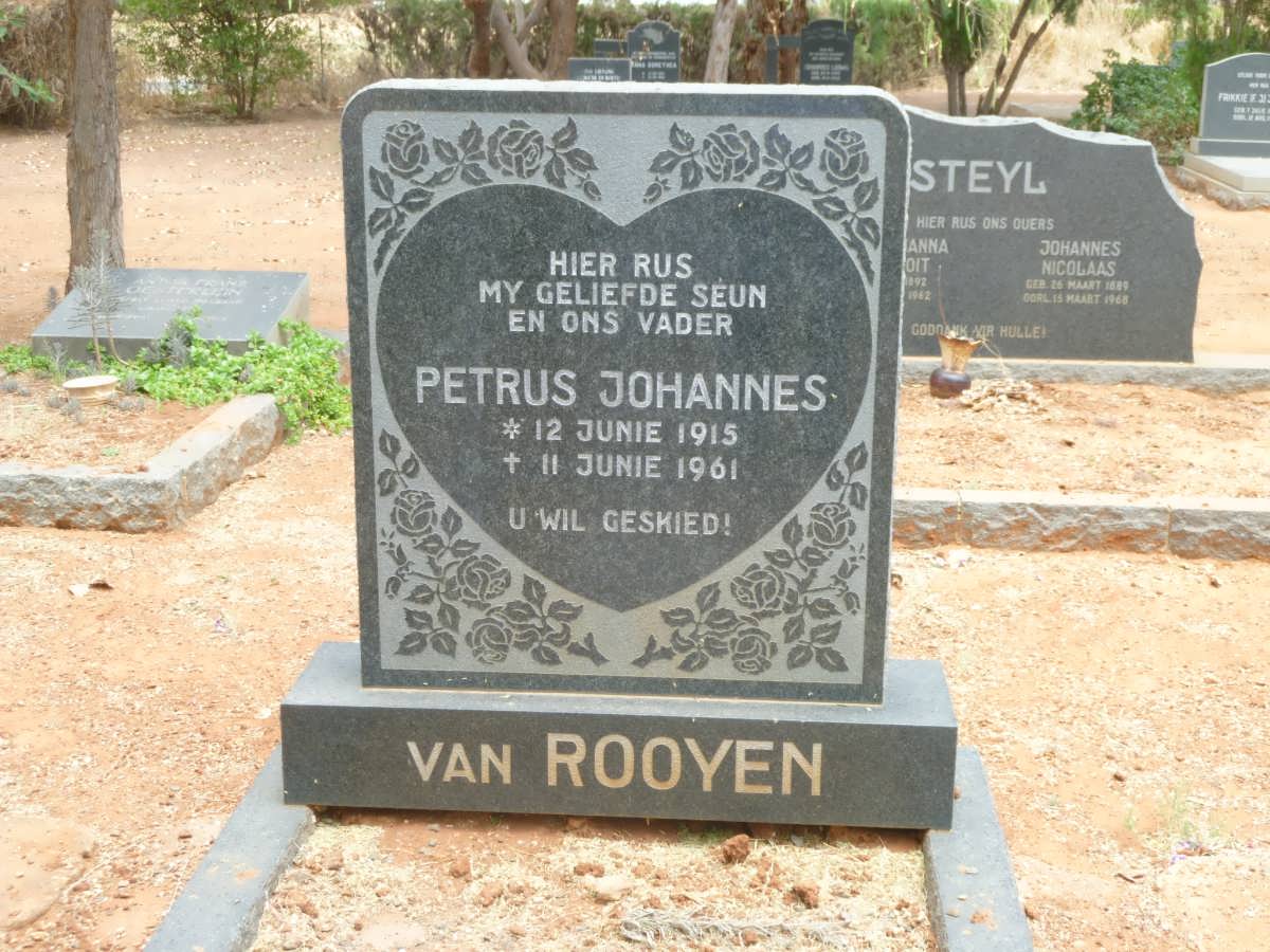ROOYEN Petrus Johannes, van 1915-1961