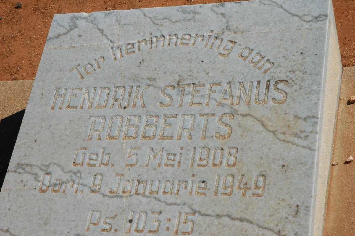 ROBBERTS Hendrik Stefanus 1908-1949